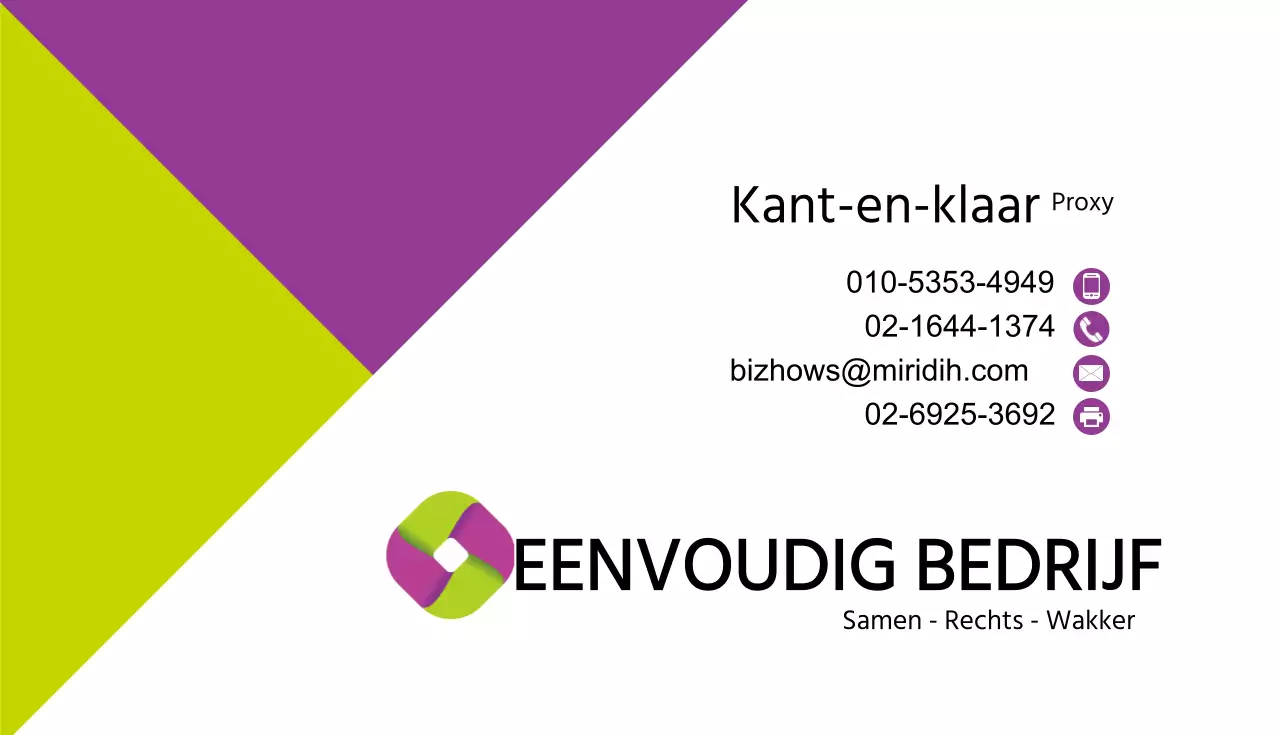 Zakelijke visitekaartjes