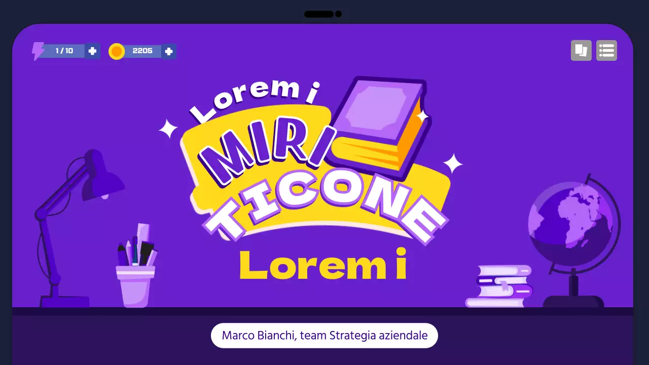 Proposta di gioco scolastico in viola