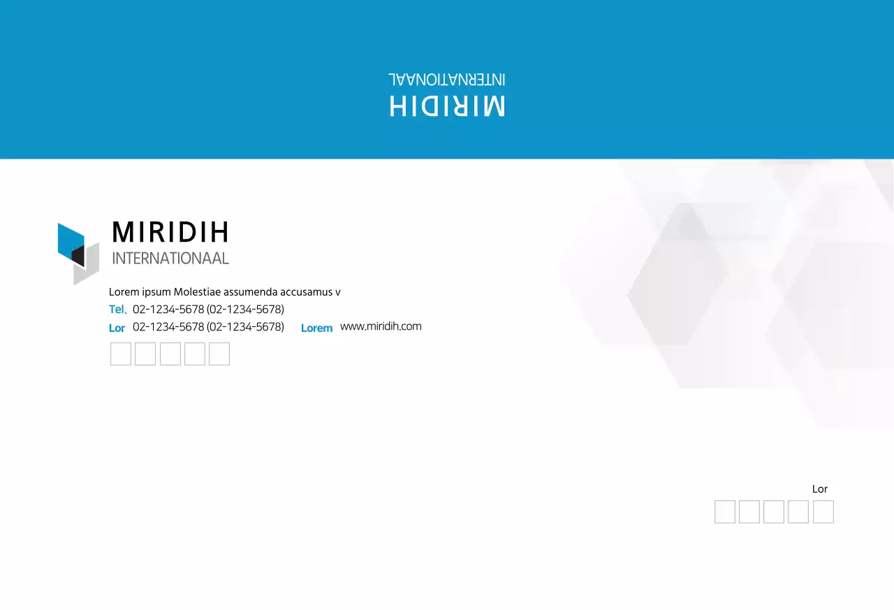 Blauwe eenvoudige zakelijke jas envelop