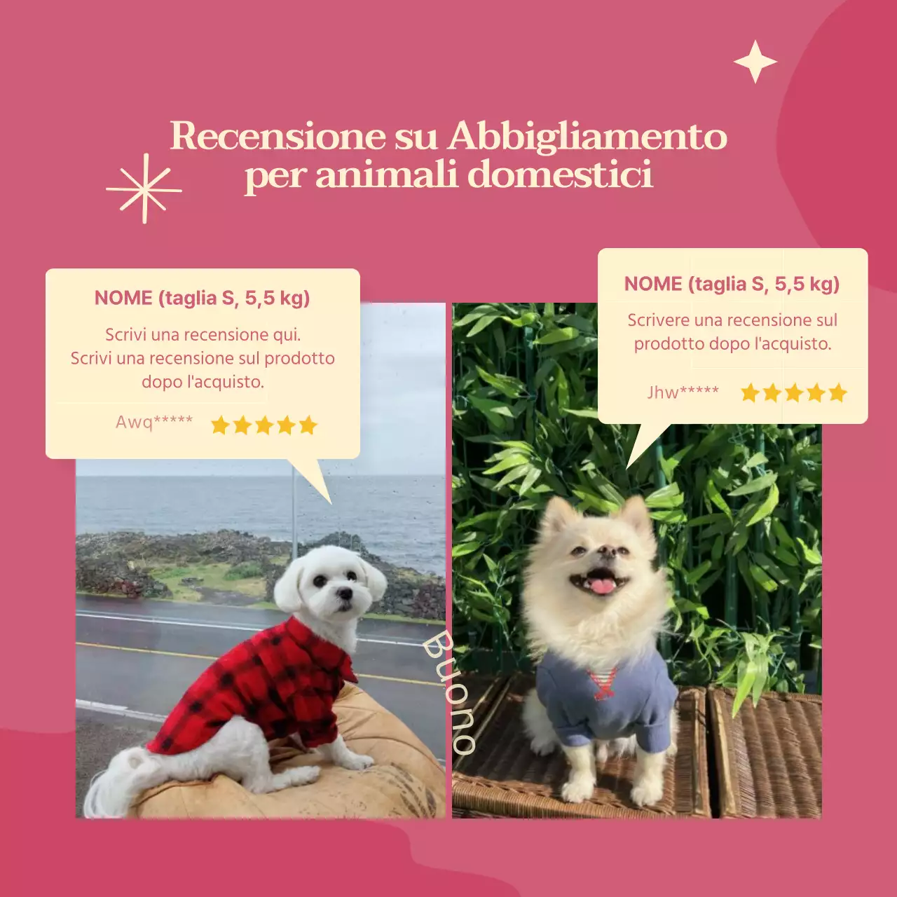 Vestiti per cani dai colori vivaci