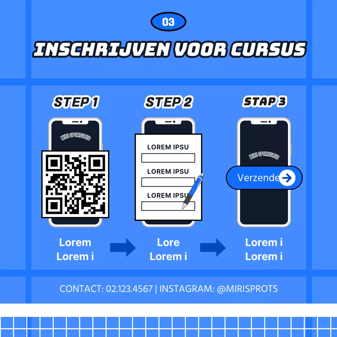 Leden werven voor een sportclub met een blauw badmintonbaanconcept