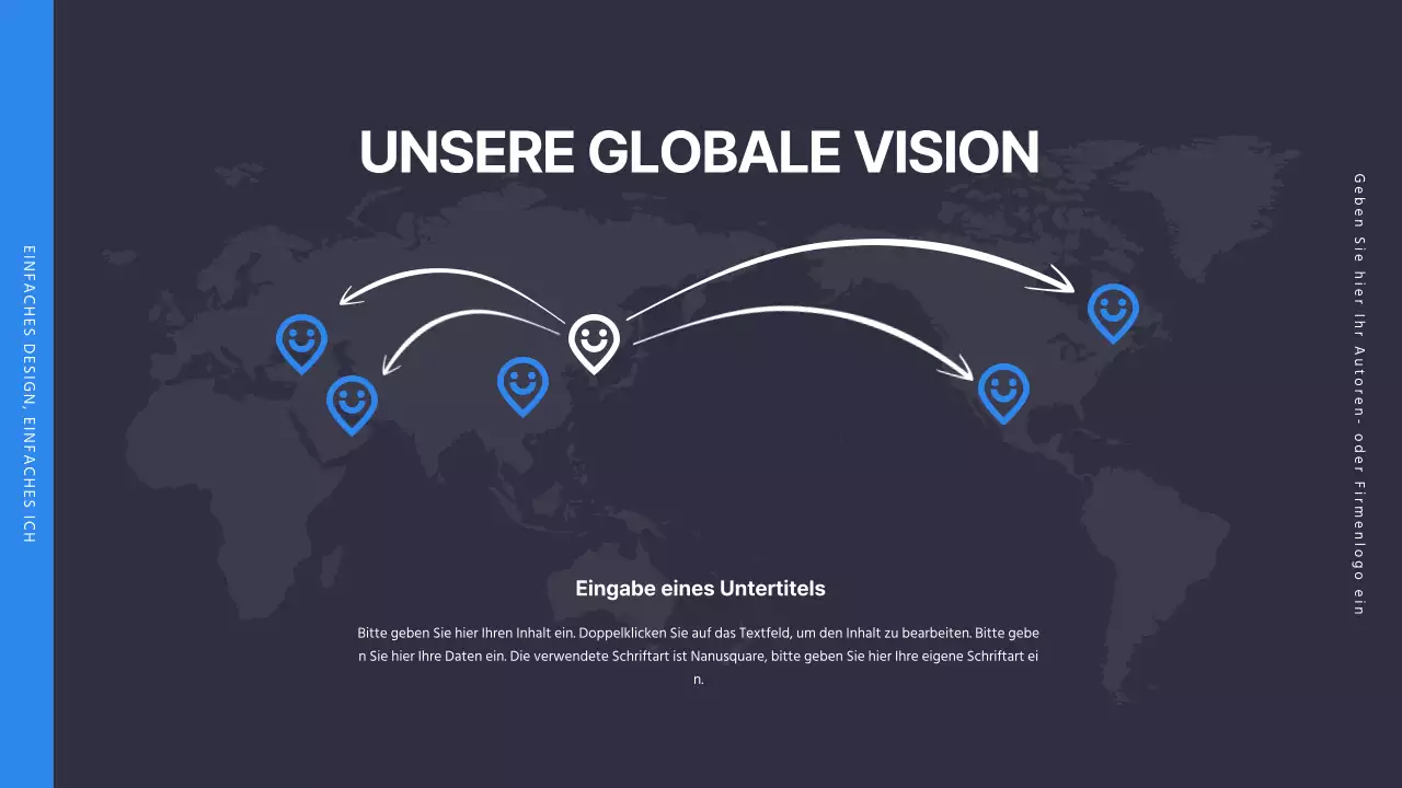 Einfache blaue Business MAP-Infografik