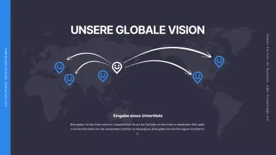 Einfache blaue Business MAP-Infografik