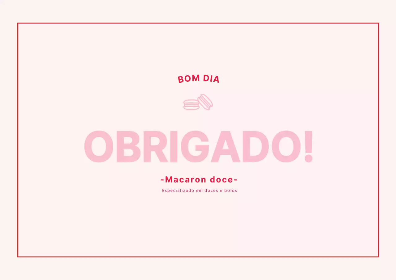 Sobremesa de macaron em rosa-vermelho