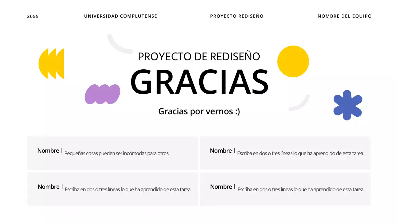 Un sencillo proyecto de diseño para daltónicos que utiliza formas con acentos amarillos