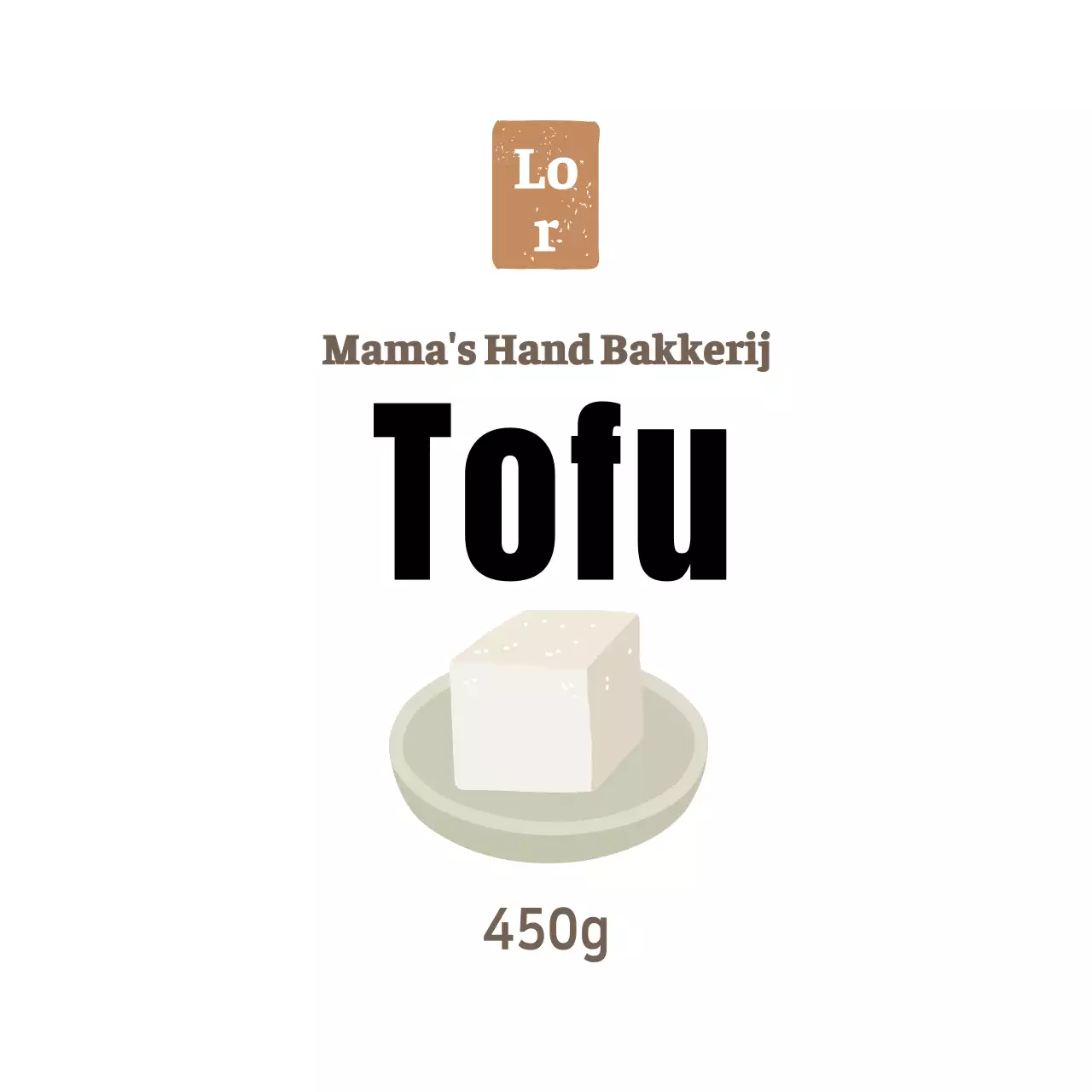 Witte eenvoudige delicatessen tofu-sticker voor bijgerechten