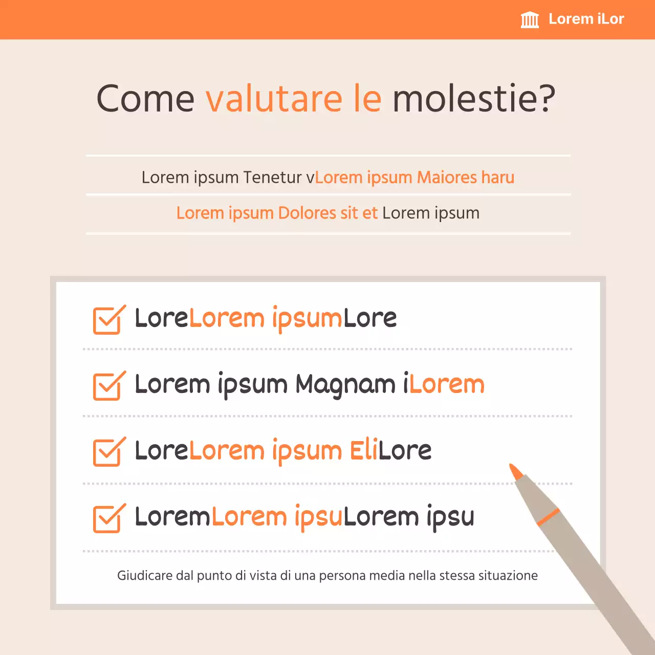 Carta di consulenza legale beige-arancioneNews