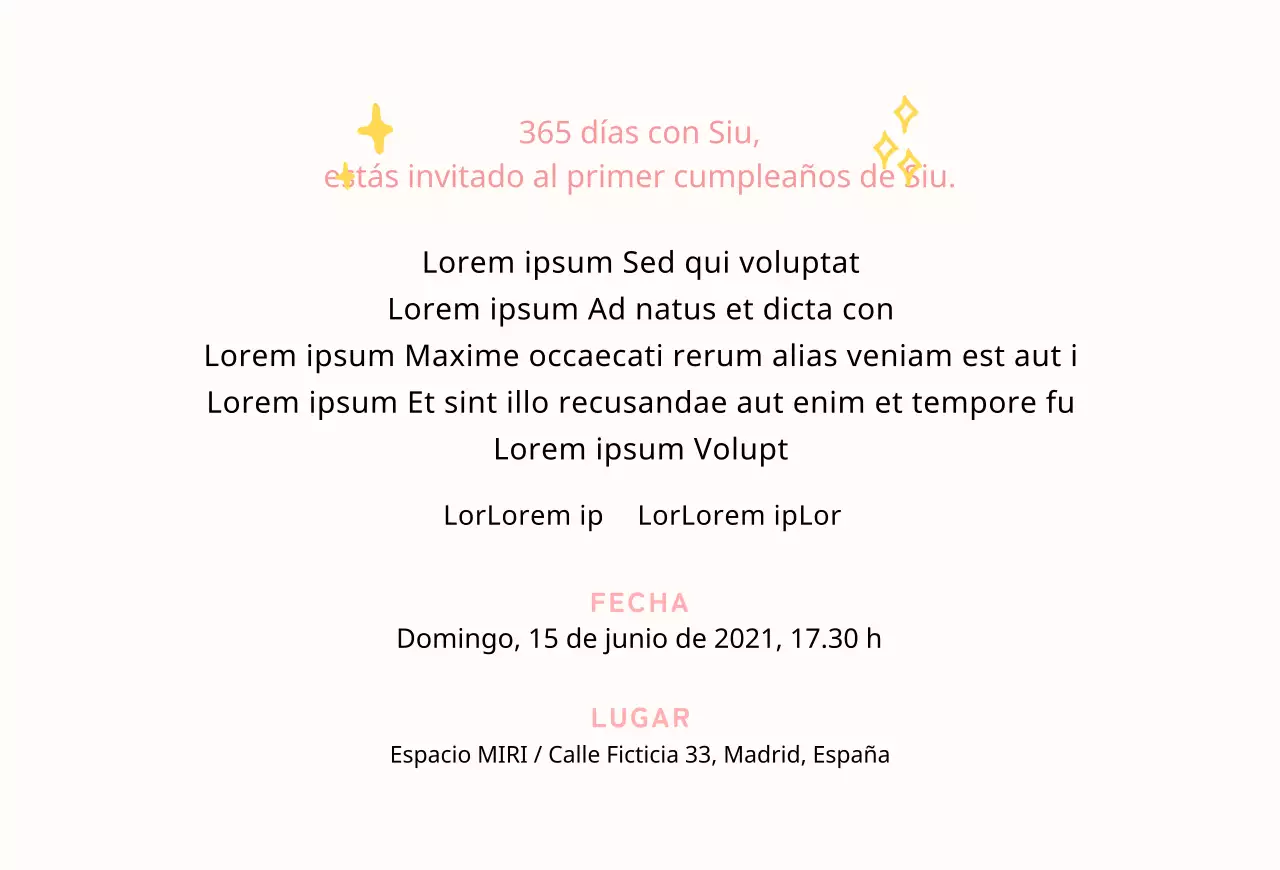 Postal rosa de cumpleaños