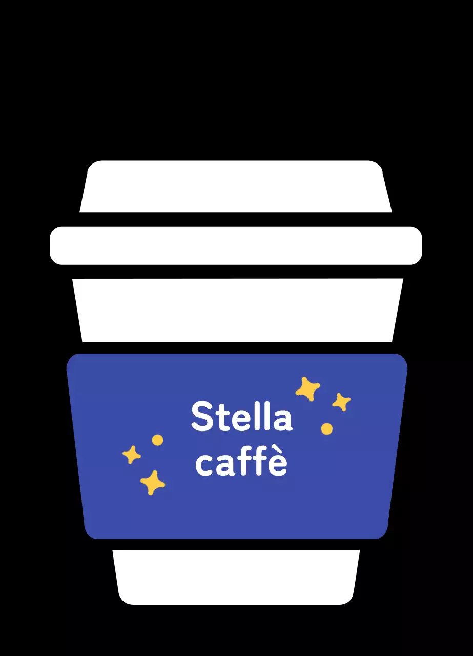 Portachiavi in acrilico con bicchiere di carta da caffè viola