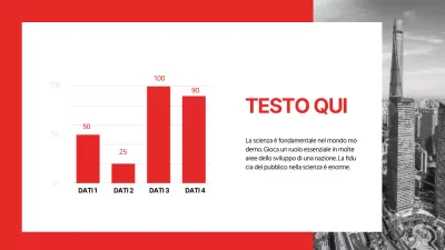 Un semplice grafico in rosso e bianco