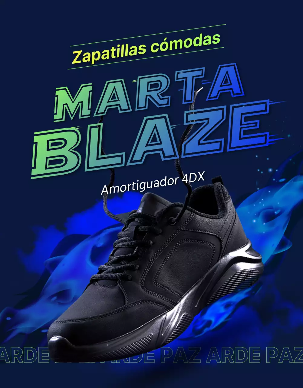 Deportivas y resistentes para exteriores en colores azul marino y fluorescente
