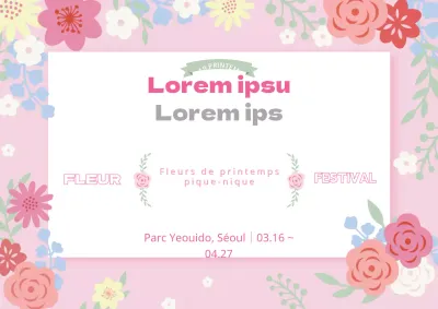 Pique-nique de fleurs printanières_Sidewalk Poster