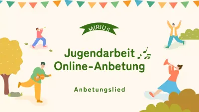 Online-Lobpreisung von Grün und Beige