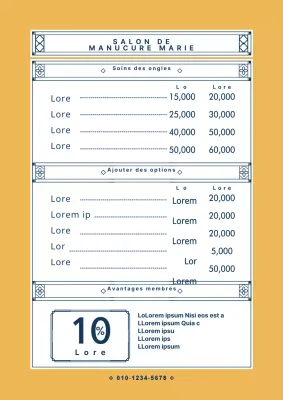 Tableau de menu de l'ongle_Seroposter01