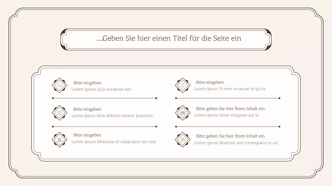 Einfaches Präsentationskit im orientalischen Stil