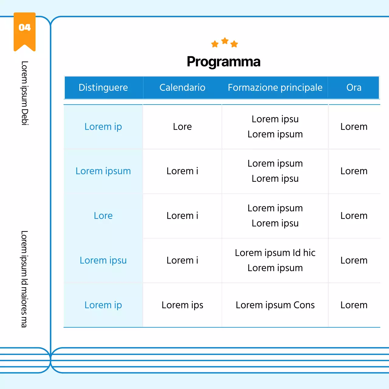 Un semplice pitch di reclutamento blu e arancione per i tirocinanti imprenditoriali