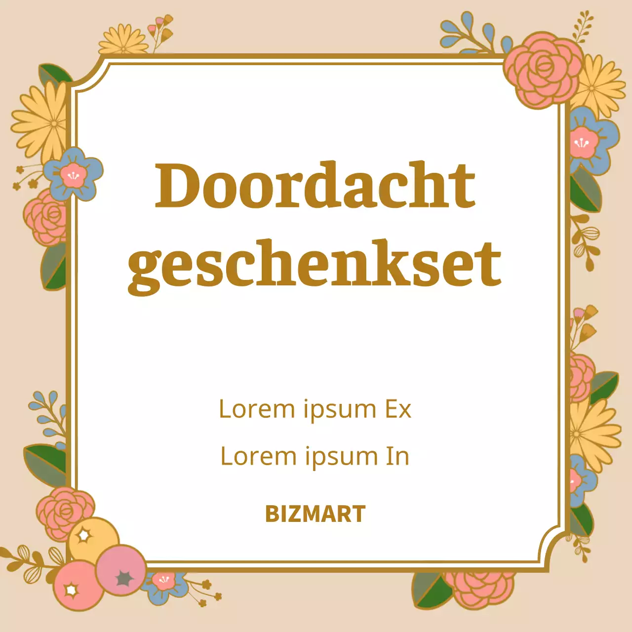 Chuseok bloemenframe_Square banier