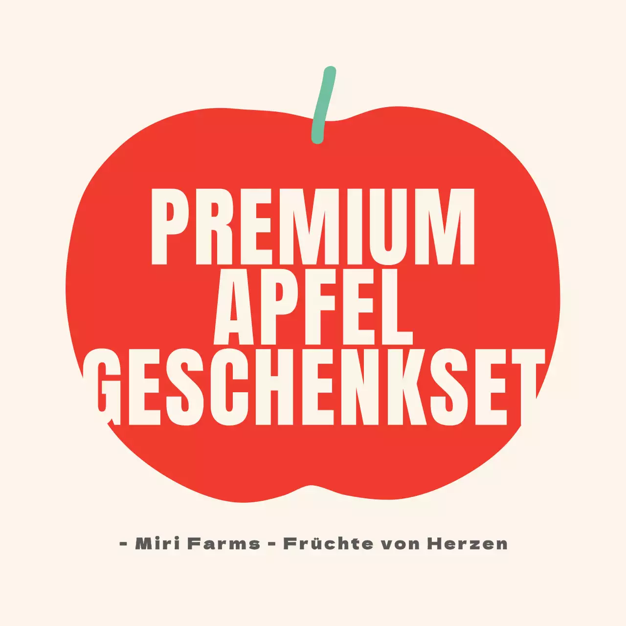 Illustrierter Text Apfelaufkleber