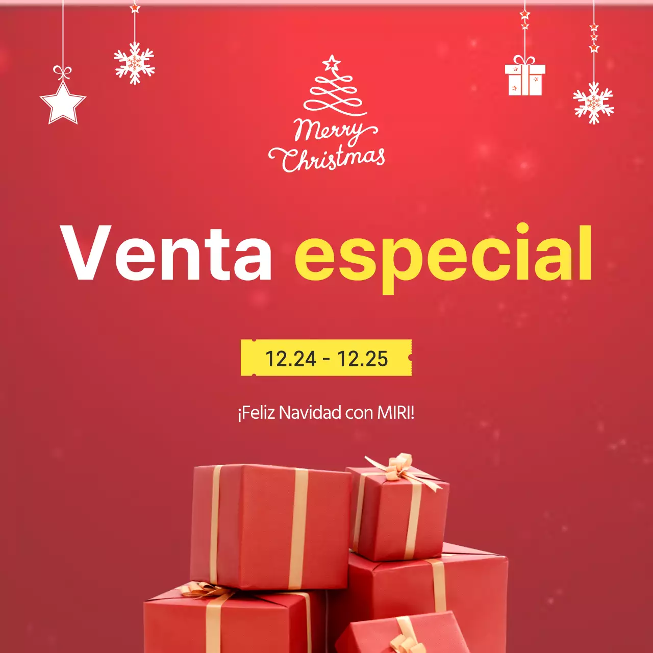 Cuadrados navideños para redes sociales
