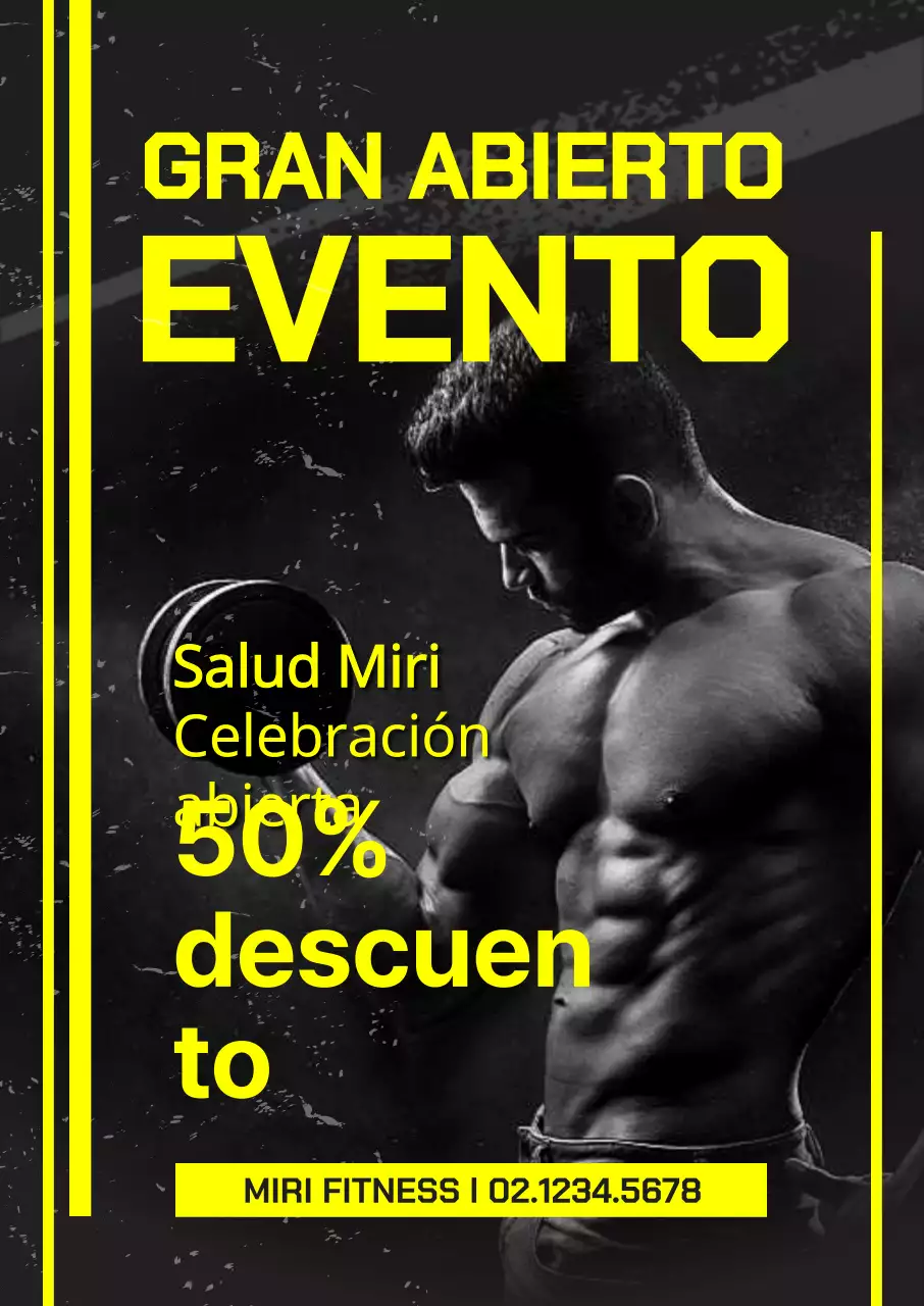 Eventos sanitarios nítidos e intensos en negro y amarillo