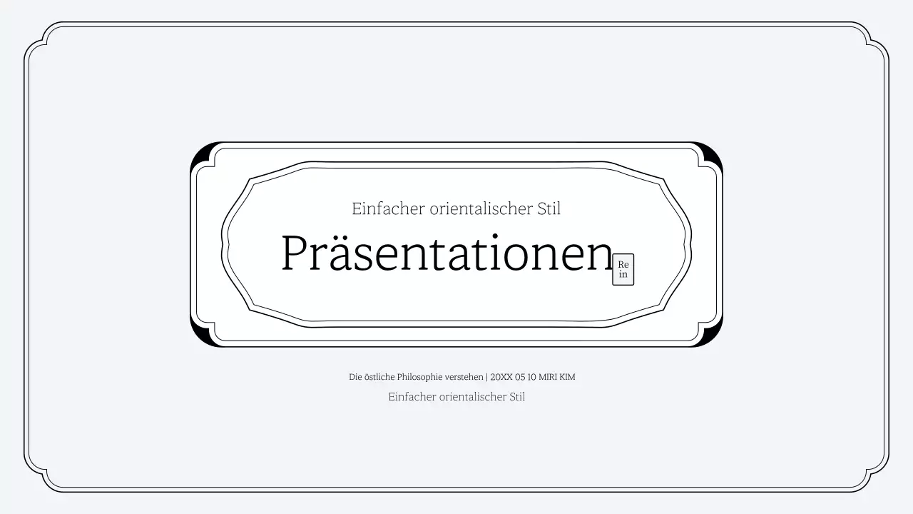 Einfaches Präsentationskit im orientalischen Stil