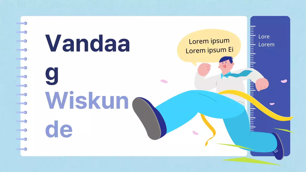 Kitscherige wiskunde leermiddelen in blauw