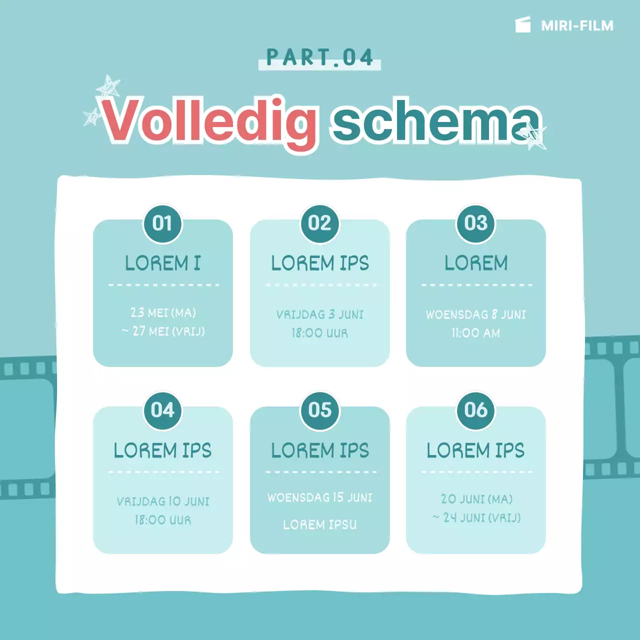 Minty filmfestival kaartNieuws