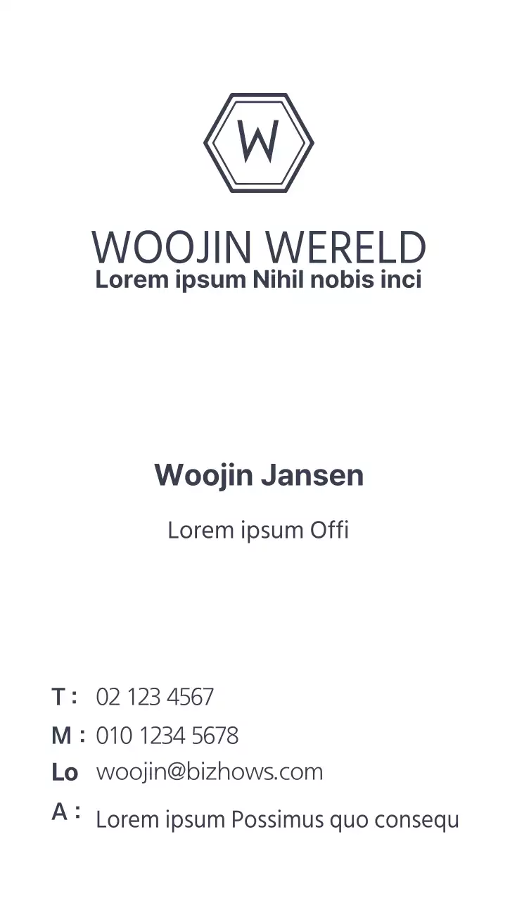 Zakelijke visitekaartjes