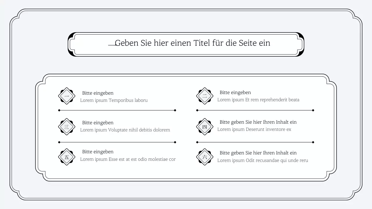 Einfaches Präsentationskit im orientalischen Stil