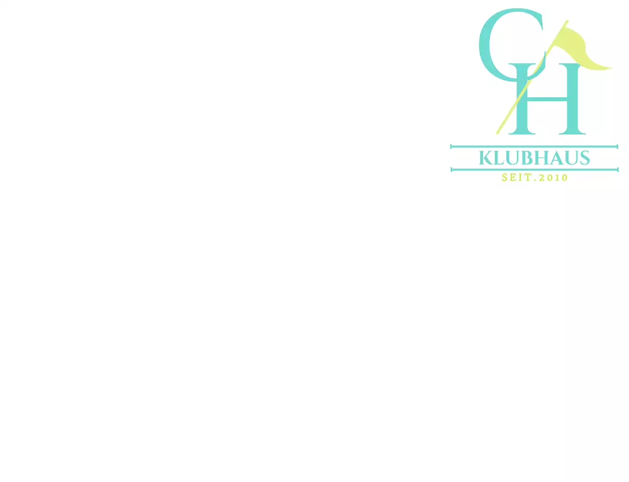 Ein schlichtes, edles Design für Golfclubmitglieder in Mint und Chartreuse.