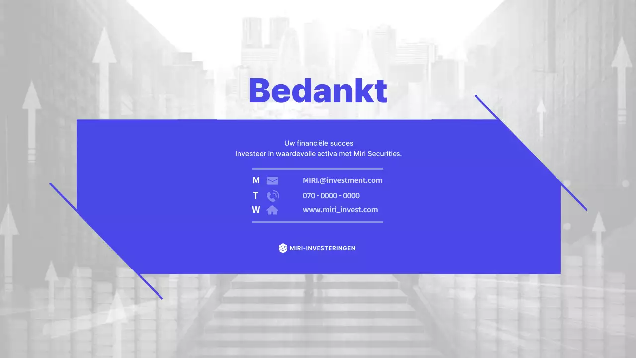 Een strak, blauw thema voor investeringsanalyses