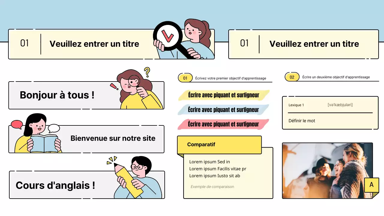 Mignon personnage éducatif en bleu clair