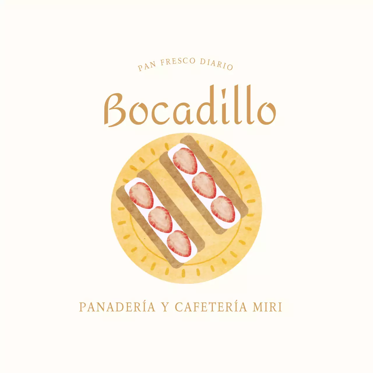 Pegatina Ilustrada Bocadillo Postre