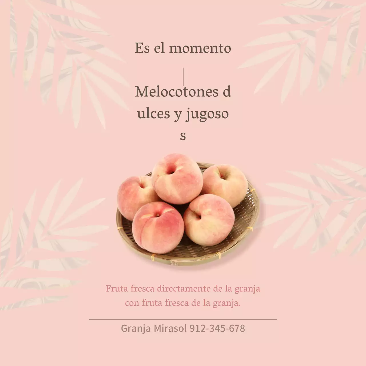 Pegatina de melocotón de granja