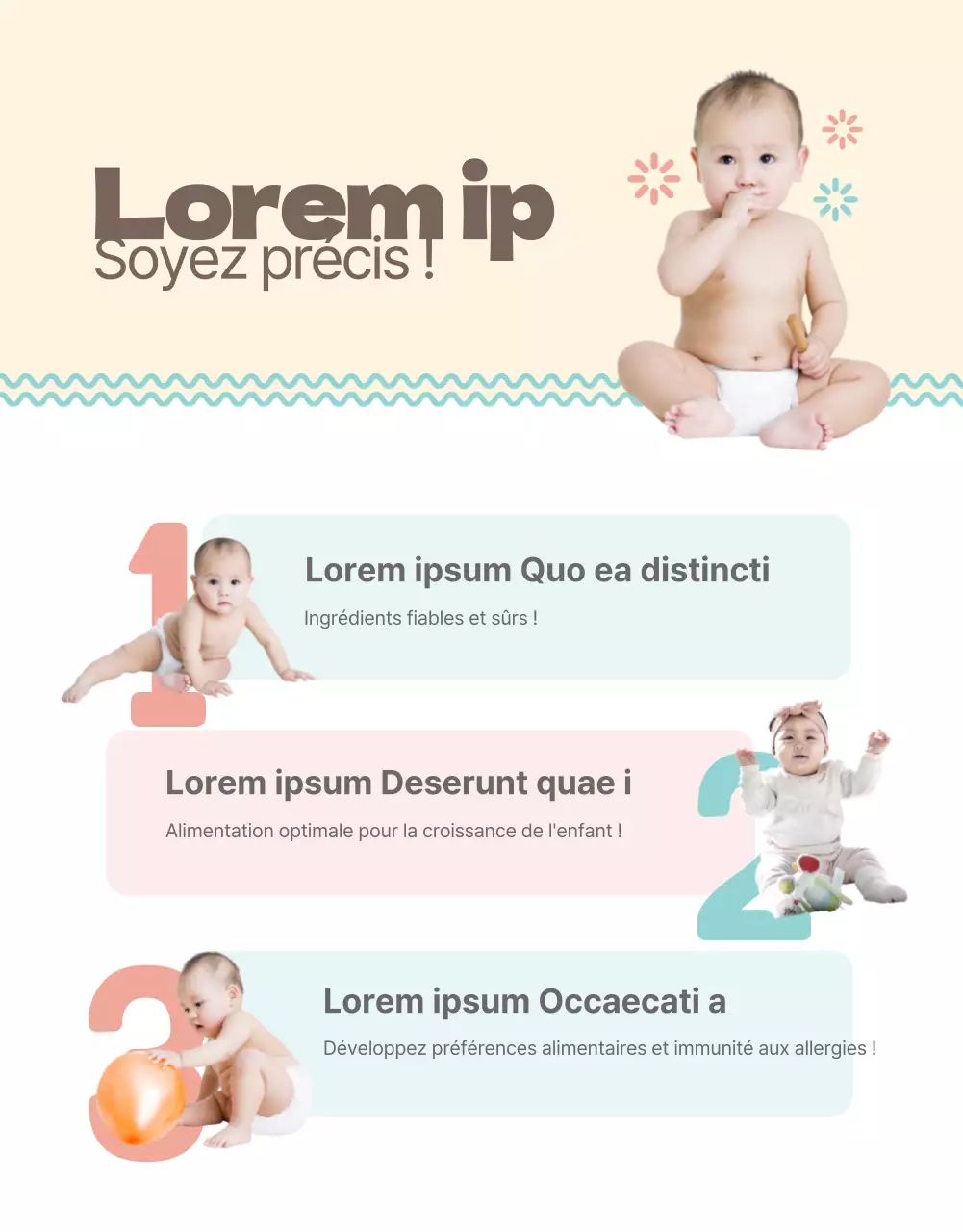 Détails sur les aliments pour bébés