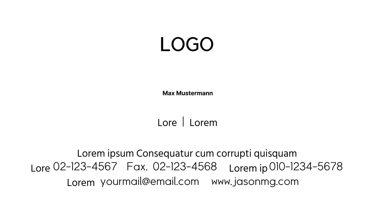 Visitenkarte eines Lösungsentwicklungsunternehmens