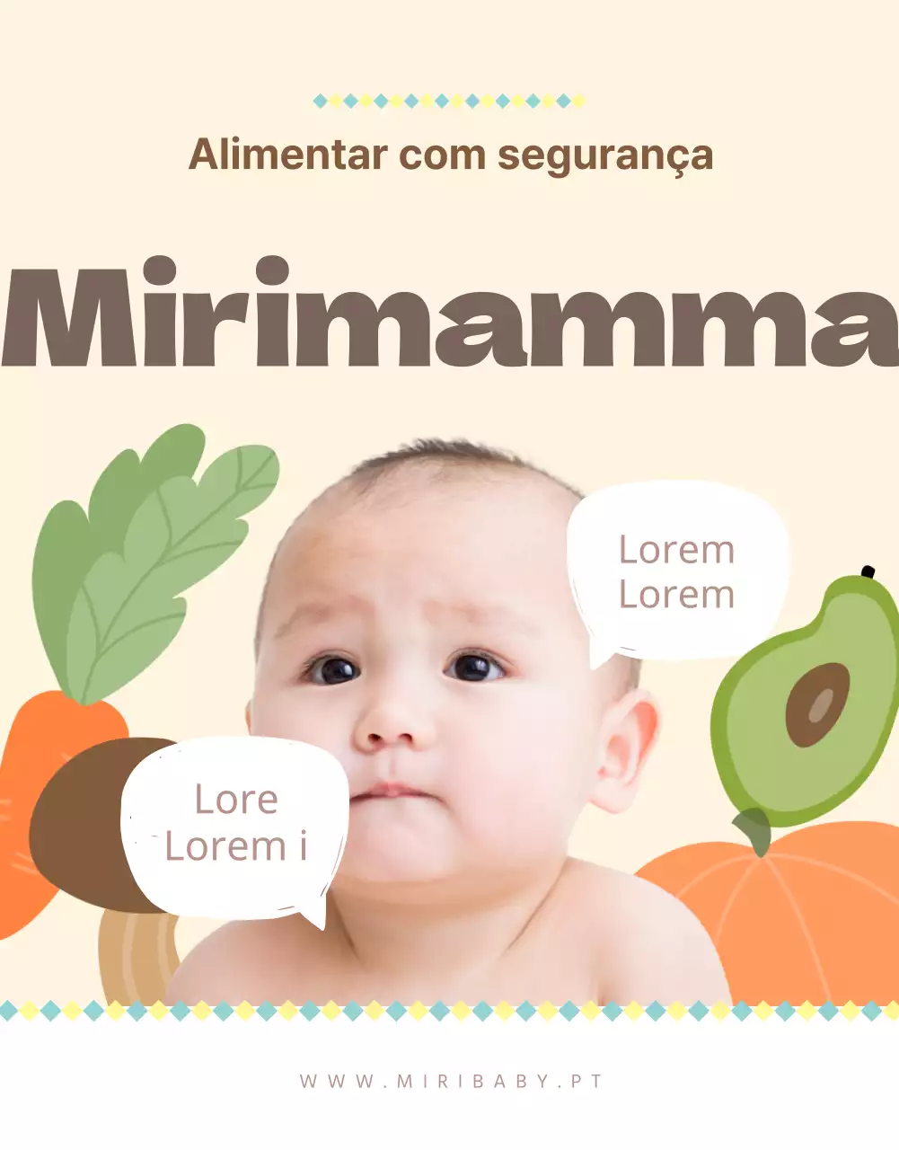 Detalhes dos alimentos para bebés