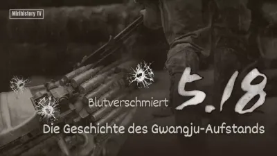 Informationen über den Aufstand von 518 Gwangju mit einem verblassten Fotokonzept