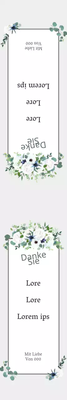 Grauer Blumenrahmen Dankeschön Geschenk