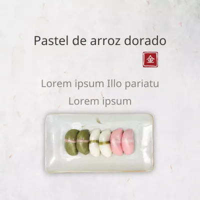 Pastel de arroz dorado