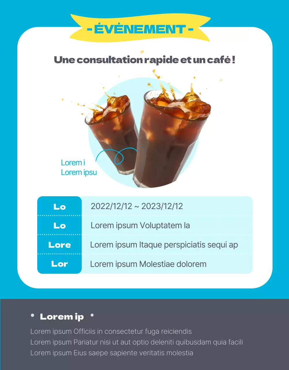 Présentation de l'assurance pour les soins aux personnes atteintes de démence, de couleur turquoise et propre