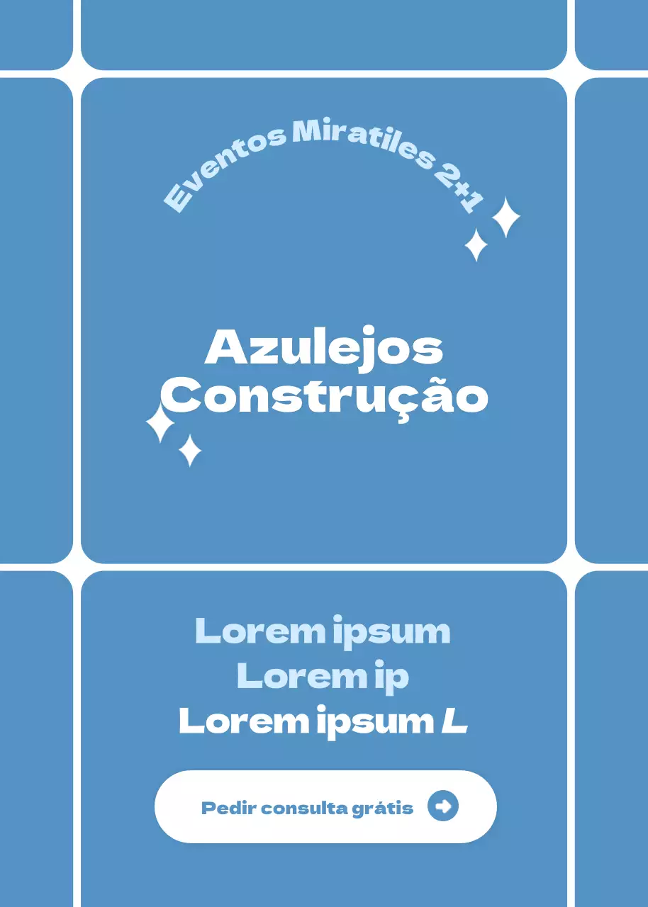 Evento temático de azulejos azuis