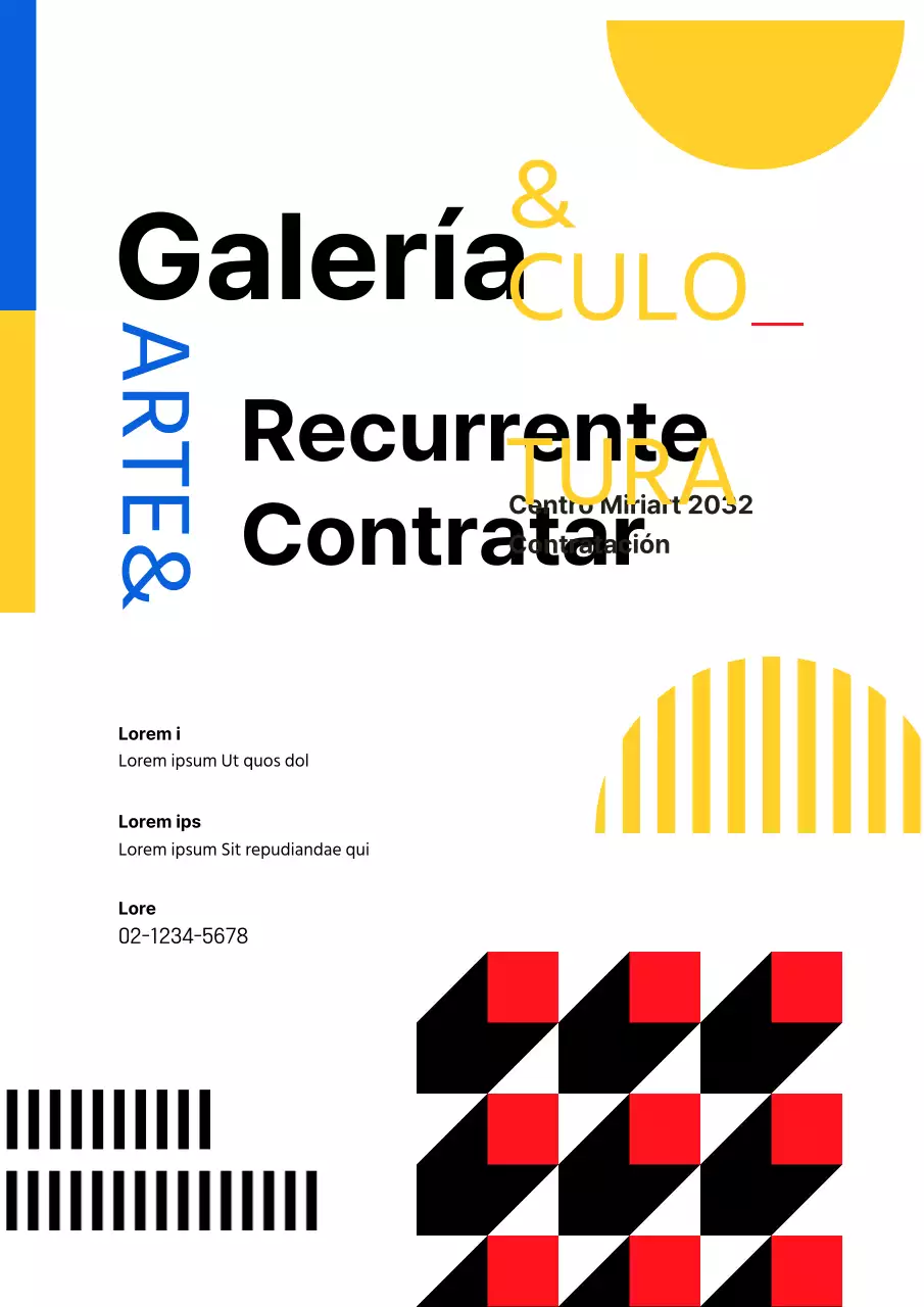 Promocione su galería moderna amarilla y blanca de alquiler