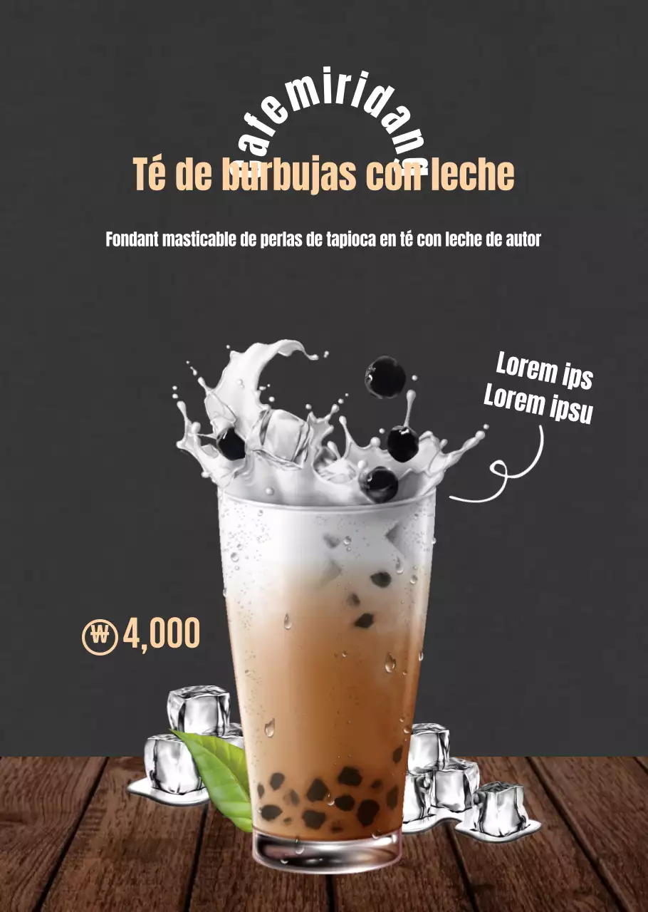 Té de burbujas con leche al estilo básico