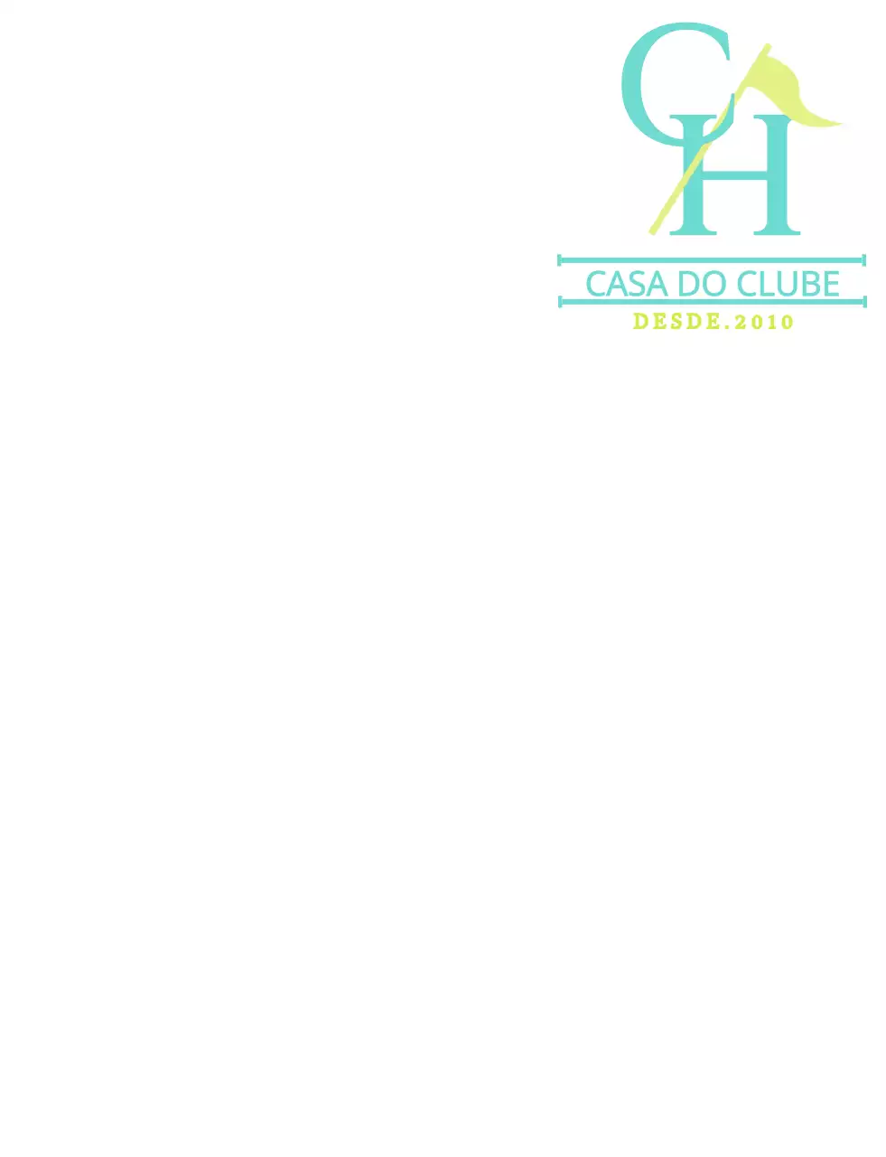 Um design simples e elegante para os membros do clube de golfe em menta e chartreuse.