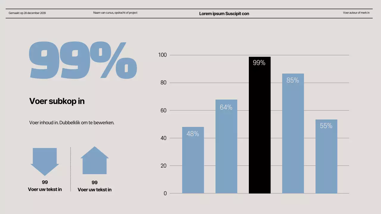 Eenvoudig staafdiagramontwerp met een krantenconcept