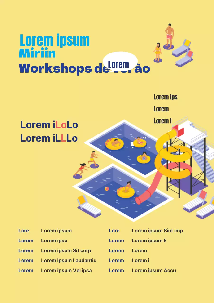 Cartaz amarelo a anunciar a viagem de verão da empresa
