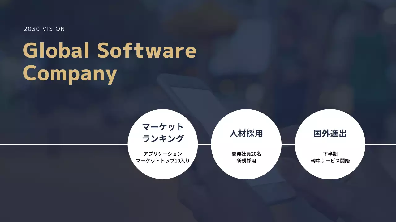 ネイビー モダン ビジネス 資料 プレゼンテーション