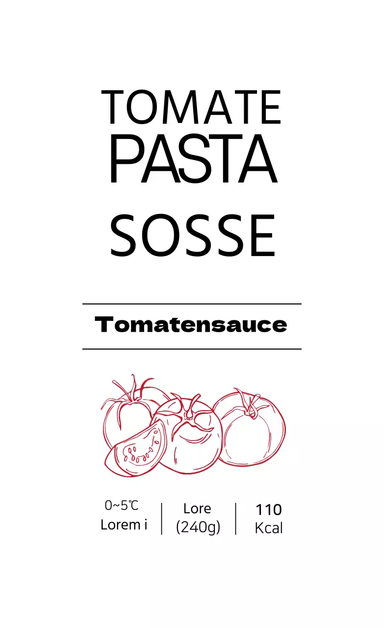 Weiß illustrierte saubere Lebensmitteletiketten