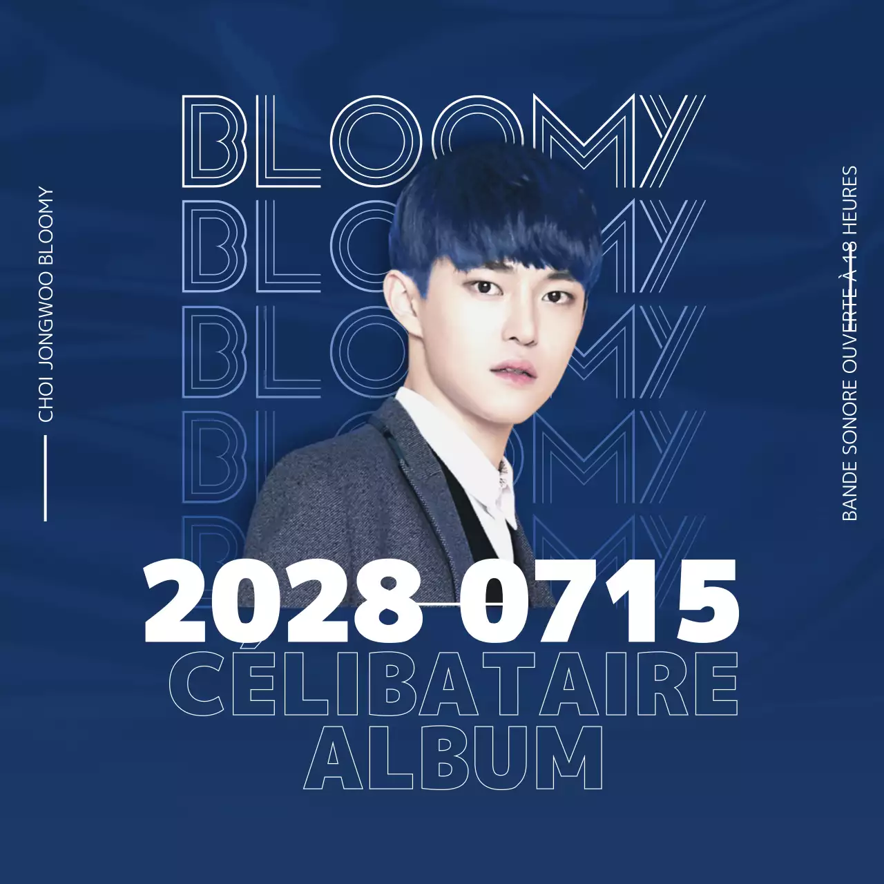 Navy Simple Typography Concept Idol Album Promotion Theme